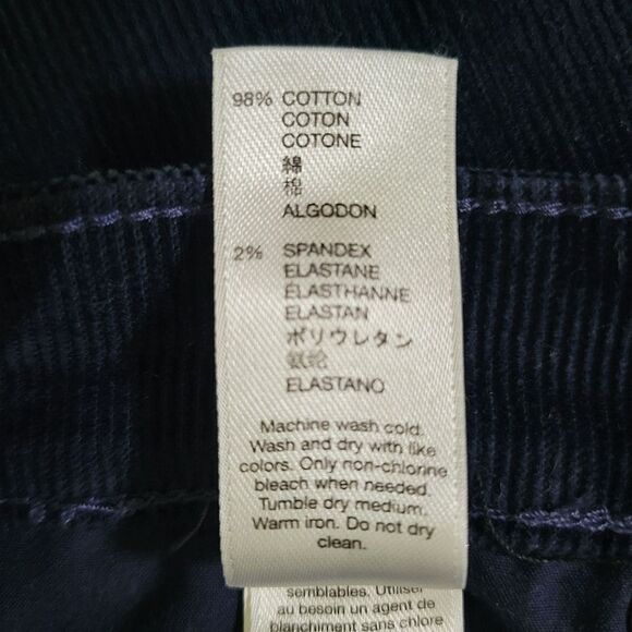 Gap Women's Navy Always Skinny Coupe Toujours Svelte Corduroy Pants - Picture 9 of 10